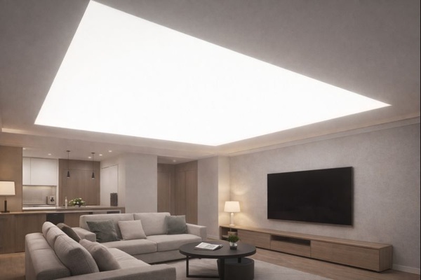 Световой натяжной потолок: устройство, принципы работы, разновидности и особенности применения