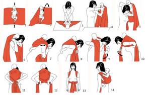 Как завязать слинг шарф для новорожденных: инструкция